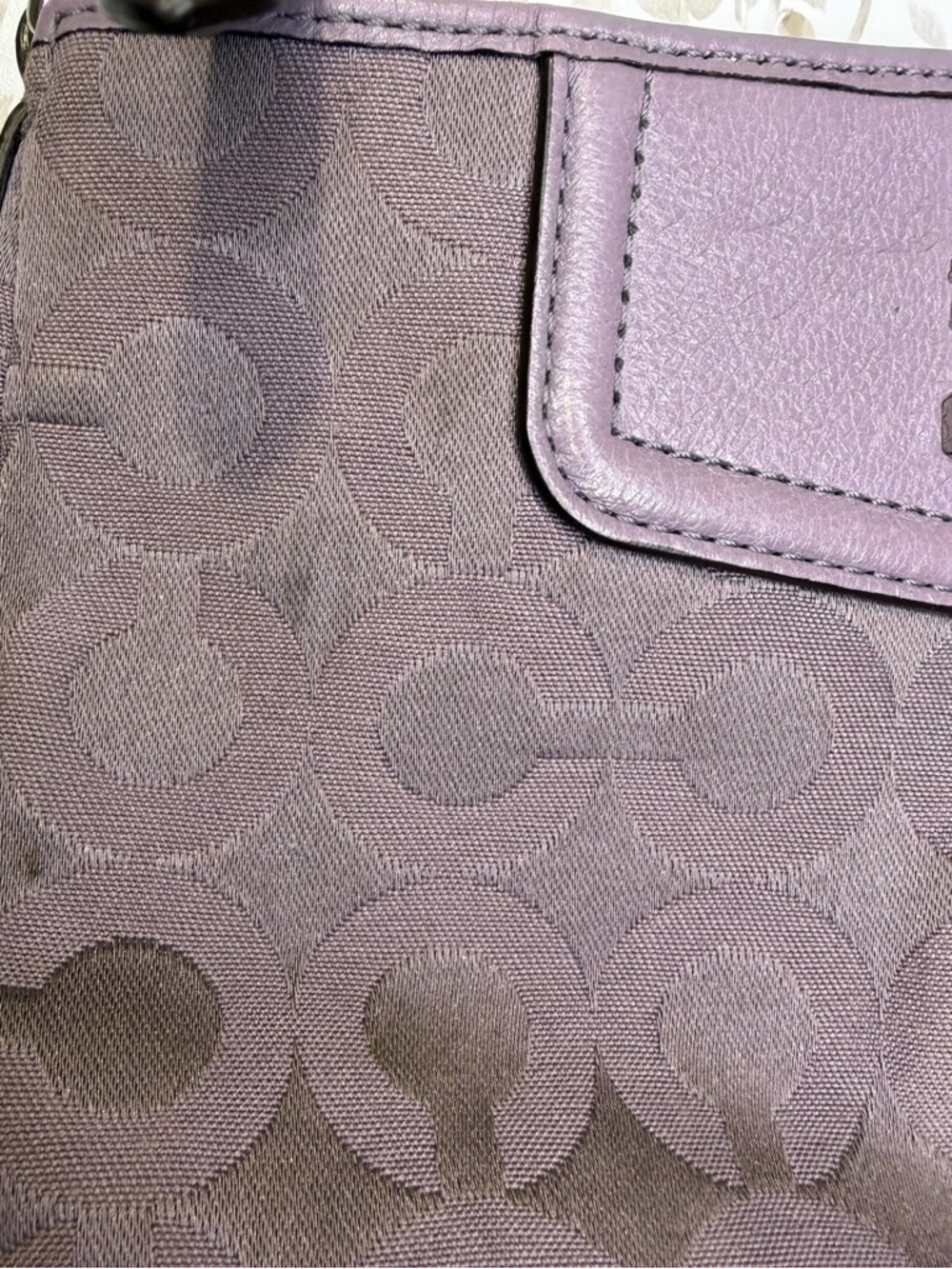 Coach Dark Purple/Lavender Small Shoulder Purse - Picture 5 of 14